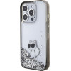 Karl Lagerfeld Liquid Glitter Choupette - iPhone 15 Pro Case (Transparent) - (KLHCP15LLKCNSK)
