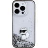Karl Lagerfeld Liquid Glitter Choupette - iPhone 15 Pro Case (Transparent) - (KLHCP15LLKCNSK)