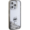 Karl Lagerfeld Liquid Glitter Choupette - iPhone 15 Pro Case (Transparent) - (KLHCP15LLKCNSK)