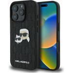 Karl Lagerfeld Monogram Karl & Choupette Head Pin - Case for iPhone 16 Pro (black) - (KLHCP16LPGKLKCPK)