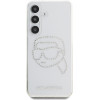 Karl Lagerfeld Rhinestones Karl Head Logo - Case for Samsung Galaxy S25 (Transparent) - (KLHCS25SHKHDCELT)