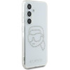 Karl Lagerfeld Rhinestones Karl Head Logo - Case for Samsung Galaxy S25 (Transparent) - (KLHCS25SHKHDCELT)
