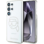 Karl Lagerfeld Rhinestones Karl Head Logo - Case for Samsung Galaxy S25 Ultra (Transparent) - (KLHCS25LHKHDCELT)