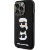 Karl Lagerfeld Silicone Karl & Choupette Heads - iPhone 15 Pro Case (Black) - (KLHCP15LSDHKCNK)