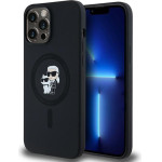 Karl Lagerfeld Silicone Karl & Choupette MagSafe - Case for iPhone 13 Pro Max (Black) - (KLHMP13XSCMKCRHK)