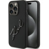 Karl Lagerfeld Silicone Karl Script - iPhone 15 Pro Case (Black) - (KLHCP15LSKSBMCK)