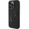 Karl Lagerfeld Silicone Karl Script - iPhone 15 Pro Case (Black) - (KLHCP15LSKSBMCK)