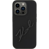 Karl Lagerfeld Silicone Karl Script - iPhone 15 Pro Case (Black) - (KLHCP15LSKSBMCK)