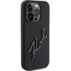 Karl Lagerfeld Silicone Karl Script - iPhone 15 Pro Case (Black) - (KLHCP15LSKSBMCK)