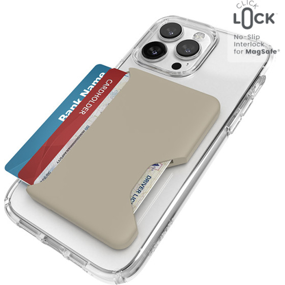 Speck ClickLock Wallet For MagSafe - MagSafe magnetic wallet (Pale Oak) - (150423-3178)