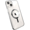 Speck Gemshell Grip + MagSafe - Case for iPhone 15 Plus / iPhone 14 Plus (Clear / Chrome Finish) - (150512-3223)