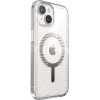 Speck Gemshell Grip + MagSafe - Case for iPhone 16e / iPhone 15 / iPhone 14 / iPhone 13 (Clear / Chrome Finish) - (150494-3223)