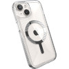 Speck Gemshell Grip + MagSafe - Case for iPhone 16e / iPhone 15 / iPhone 14 / iPhone 13 (Clear / Chrome Finish) - (150494-3223)