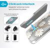 Speck Presidio Lux ClickLock & MagSafe - Case for iPhone 16 (Sunshine Daisies / Clear / Gold) - (150745-3257)