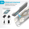 Speck Presidio Lux ClickLock & MagSafe - Case for iPhone 16 Plus (Sunshine Daisies / Clear / Gold) - (150749-3257)