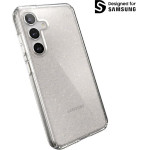 Speck Presidio Lux Glitter - Case for Samsung Galaxy S24 (Clear / Gold Glitter) - (150615-9221)
