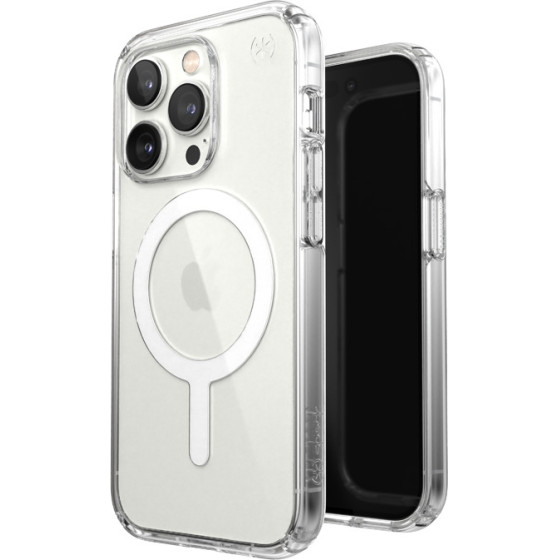 Speck Presidio Perfect-Clear + MagSafe - Case for iPhone 14 Pro with MICROBAN (Clear) - (150148-5085)