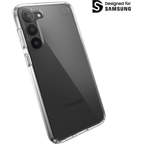 Speck Presidio Perfect-Clear - Case for Samsung Galaxy S23+ with MICROBAN coating (Clear) - (150341-5085)