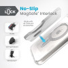 Speck Presidio Perfect-Clear ClickLock & Magsafe - Case for iPhone 15 Plus / iPhone 14 Plus (Clear / Chrome Finish / Serene Silver) - (150457-3199)