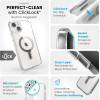 Speck Presidio Perfect-Clear ClickLock & Magsafe - Case for iPhone 15 Plus / iPhone 14 Plus (Clear / Chrome Finish / Serene Silver) - (150457-3199)