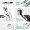 Speck Presidio Perfect-Clear ClickLock & Magsafe - Case for iPhone 15 Pro (Clear / Chrome Finish / Serene Silver) - (150449-3199)