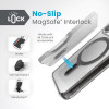 Speck Presidio Perfect-Clear ClickLock & Magsafe - Case for iPhone 15 Pro (Clear / Frosted Black / Slate Grey) - (150449-3233)
