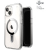 Speck Presidio Perfect-Clear ClickLock & Magsafe - Case for iPhone 16e / iPhone 15 / iPhone 14 / iPhone 13 (Clear / Chrome Finish / Serene Silver) - (150441-3199)