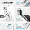 Speck Presidio Perfect-Clear ClickLock & Magsafe - Case for iPhone 16e / iPhone 15 / iPhone 14 / iPhone 13 (Clear / Chrome Finish / Serene Silver) - (150441-3199)
