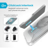 Speck Presidio Perfect-Clear Grip ClickLock & MagSafe - Case for iPhone 16 Plus (Clear / Chrome Finish / Serene Silver) - (150716-3199)