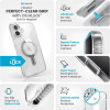 Speck Presidio Perfect-Clear Grip ClickLock & MagSafe - Case for iPhone 16 Plus (Clear / Chrome Finish / Serene Silver) - (150716-3199)