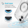 Speck Presidio Perfect-Clear Grip ClickLock & MagSafe - Case for iPhone 16 Plus (Clear / Chrome Finish / Serene Silver) - (150716-3199)