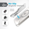 Speck Presidio Perfect-Clear Grip ClickLock & MagSafe - Case for iPhone 16e / iPhone 15 / iPhone 14 / iPhone 13 (Clear / Chrome Finish / Serene Silver) - (150443-3199)
