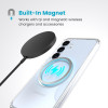 Speck Presidio Perfect-Clear Magnet - Case for Samsung Galaxy S25 / S24 MagSafe (Clear / Chrome Finish / Serene Silver) - (150873-3199)