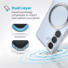 Speck Presidio Perfect-Clear Magnet - Case for Samsung Galaxy S25 / S24 MagSafe (Clear / Chrome Finish / Serene Silver) - (150873-3199)
