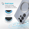 Speck Presidio Perfect-Clear Magnet - Case for Samsung Galaxy S25 Ultra MagSafe (Clear / Chrome Finish / Serene Silver) - (150897-3199)