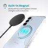 Speck Presidio Perfect-Clear Magnet - Case for Samsung Galaxy S25+ / S24+ MagSafe (Clear / Chrome Finish / Serene Silver) - (150885-3199)