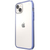 Speck Presidio Perfect-Clear with Impact Geometry - Case for iPhone 15 Plus/ 14 Plus with MICROBAN coating (Clear / Grounded Purple) - (150124-9862)