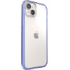 Speck Presidio Perfect-Clear with Impact Geometry - Case for iPhone 15 Plus/ 14 Plus with MICROBAN coating (Clear / Grounded Purple) - (150124-9862)