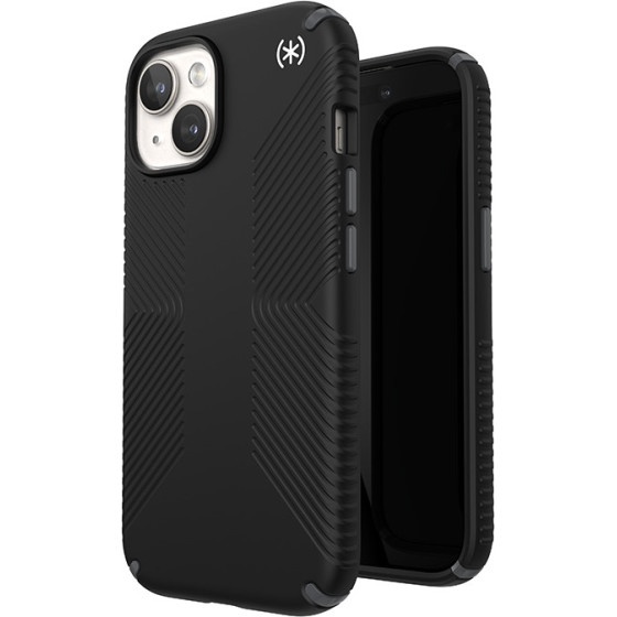Speck Presidio2 Grip - Case for iPhone 16e / iPhone 15 / iPhone 14 / iPhone 13 (Black / Slate Grey / White) - (150473-3205)