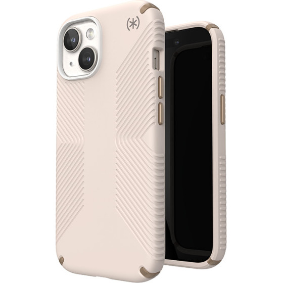 Speck Presidio2 Grip - Case for iPhone 16e / iPhone 15 / iPhone 14 / iPhone 13 (Bleached Bone / Heirloom Gold / Hazel Brown) - (150473-3214)