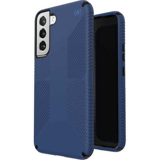 Speck Presidio2 Grip - Case for Samsung Galaxy S22+ with MICROBAN (Coastal Blue/Black) - (144233-9128)