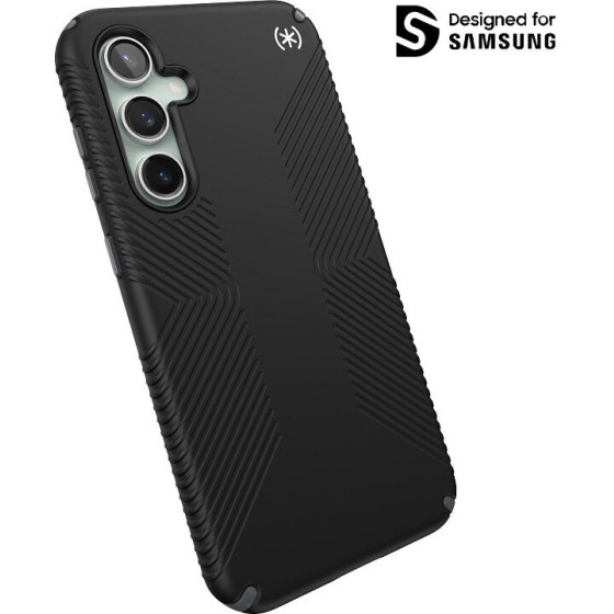 Speck Presidio2 Grip - Case for Samsung Galaxy S23 FE (Black/Black/White) - (150589-3205)
