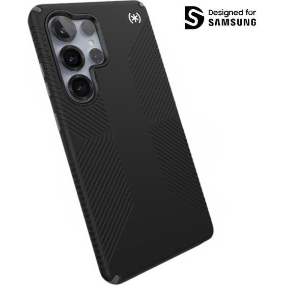 Speck Presidio2 Grip - Case for Samsung Galaxy S25 Ultra (Black/Slate Grey/White) - (150898-3205)
