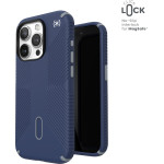 Speck Presidio2 Grip ClickLock & MagSafe - Case for iPhone 15 Pro (Coastal Blue/Dust Grey) - (150447-3206)