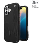Speck Presidio2 Grip ClickLock & MagSafe - Case for iPhone 16 (Black / Slate Grey / White) - (150689-3205)
