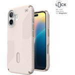 Speck Presidio2 Grip ClickLock & MagSafe - Case for iPhone 16 (Bleached Bone / Heirloom Gold / Hazel Brown) - (150689-3214)
