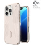 Speck Presidio2 Grip ClickLock & MagSafe - Case for iPhone 16 Pro (Bleached Bone / Heirloom Gold / Hazel Brown) - (150701-3214)