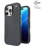 Speck Presidio2 Grip ClickLock & MagSafe - Case for iPhone 16 Pro (Charcoal Grey / Cool Bronze / White) - (150701-3212)