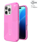 Speck Presidio2 Grip ClickLock & MagSafe - Case for iPhone 16 Pro (True Pink / Shocking Pink / White) - (150701-3249)