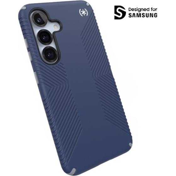 Speck Presidio2 Grip Magnet - Case for Samsung Galaxy S25 / 24 MagSafe (Coastal Blue/Dust Grey/White) - (150867-3206)